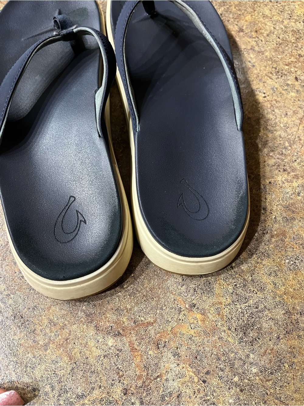 OluKai Ohana Navy Blue Flip Flop Sandals Women’s 9 Comfort Beach - Picture 12 of 12